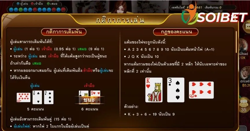 ข้อดีของการเล่นบาคาร่าใน Soibet